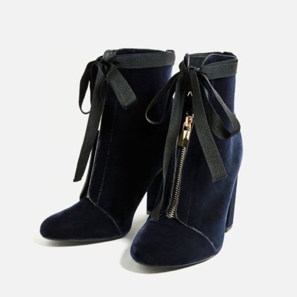 Zara Velvet Booties